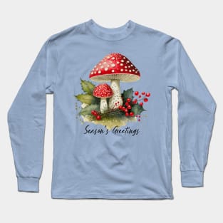 Season's Greetings Mushroom Long Sleeve T-Shirt